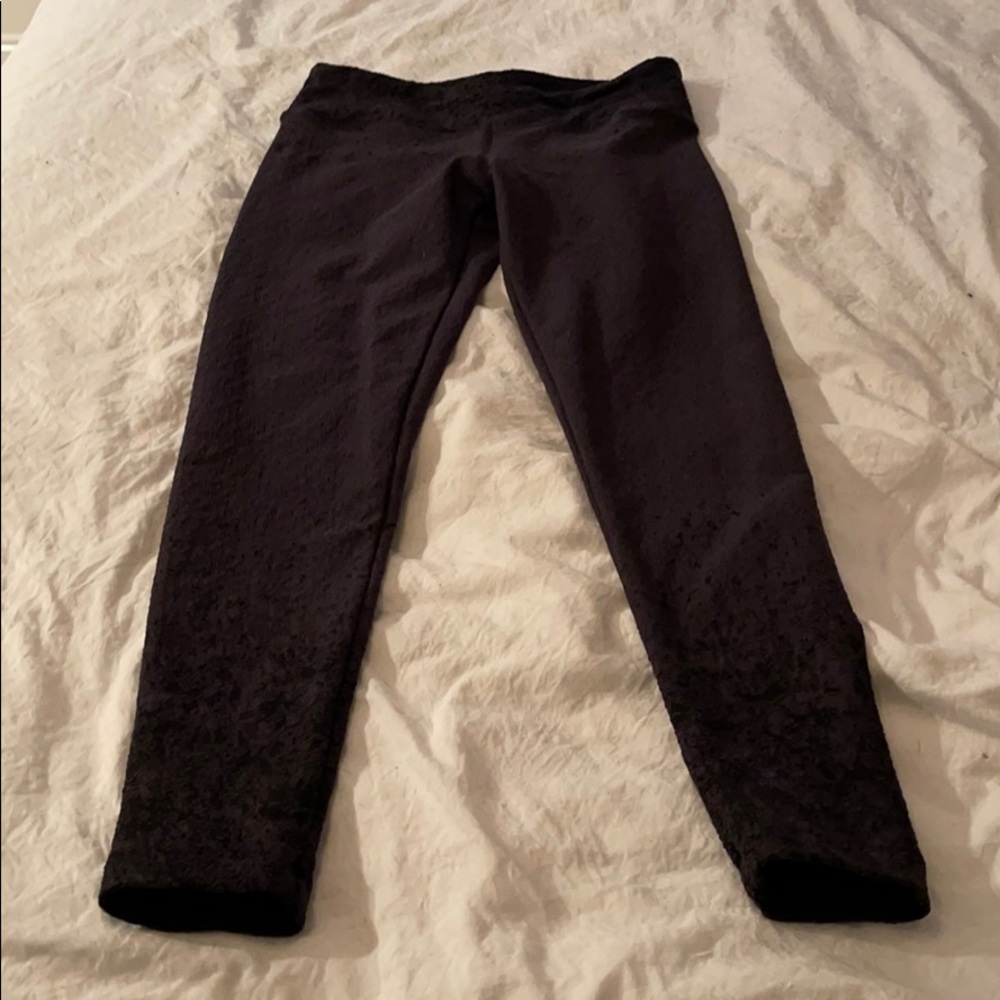 Gray and black activewear pants
